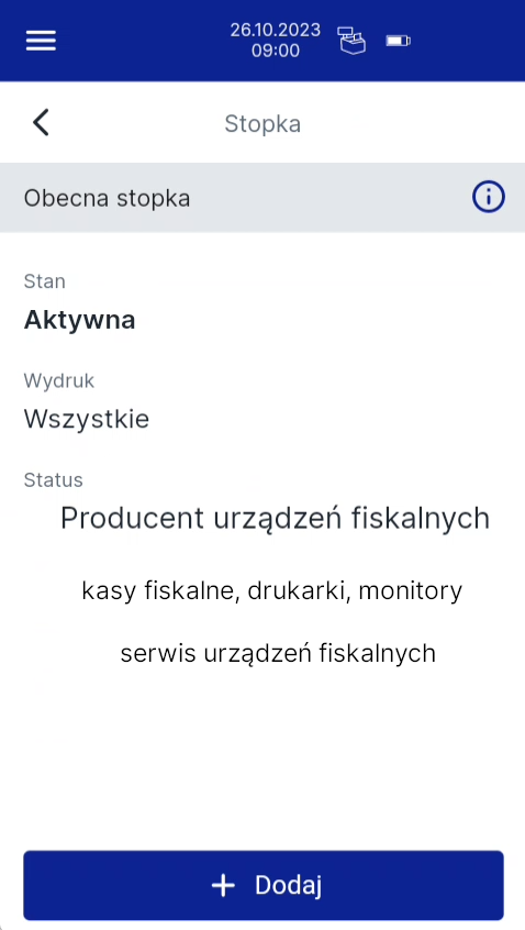 Podgląd zdefiniowanej stopki